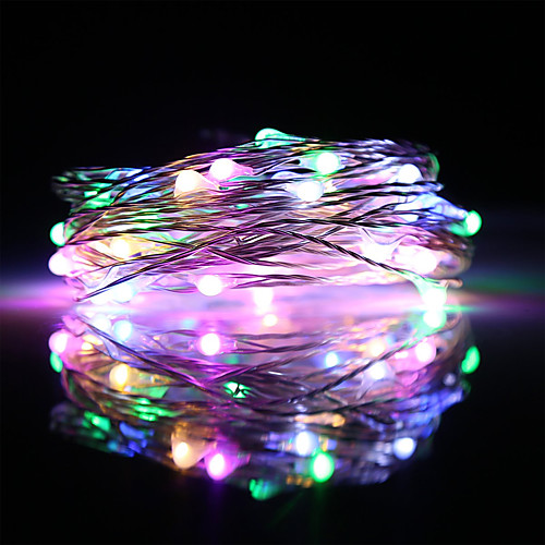 

5m Colorful Flash Built-in IC String Lights 50 LEDs SMD 0603 Multi Color Party Decorative Christmas Wedding Decoration USB Powered AA Batteries Powered 1pc