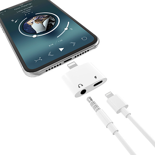 

2 in 1 Headphone Music Charge Lighting 3.5mm Audio Adapter Cable for iPhone