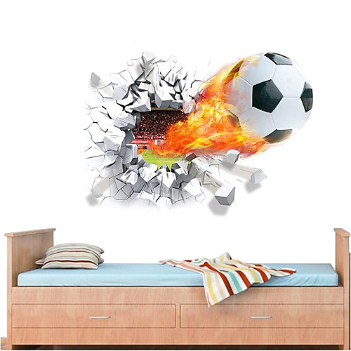 

Football / 3D Wall Stickers 3D Wall Stickers Decorative Wall Stickers, PVC Home Decoration Wall Decal Wall Decoration 1pc / Removable