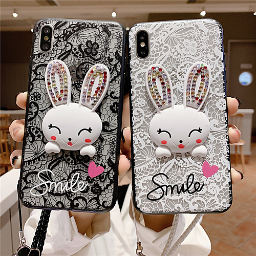 

Case For Apple iPhone XR / iPhone XS Max Pattern / Mirror / with Stand Back Cover Animal / Cartoon Hard TPU for iPhone X XS 8 8PLUS 7 7PLUS 6 6PLUS 6S 6S PLUS