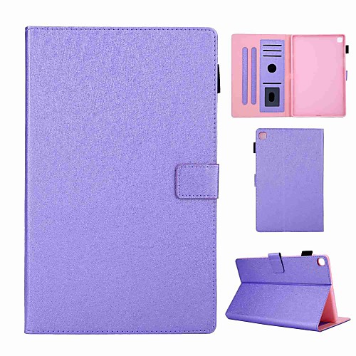 

Case For Samsung Galaxy Tab A2 10.5(2018) / Samsung Tab A 10.1(2019)T510 / Samsung Tab A 8.0(2019)T290/295 Card Holder / Shockproof / with Stand Full Body Cases Solid Colored Hard PU Leather