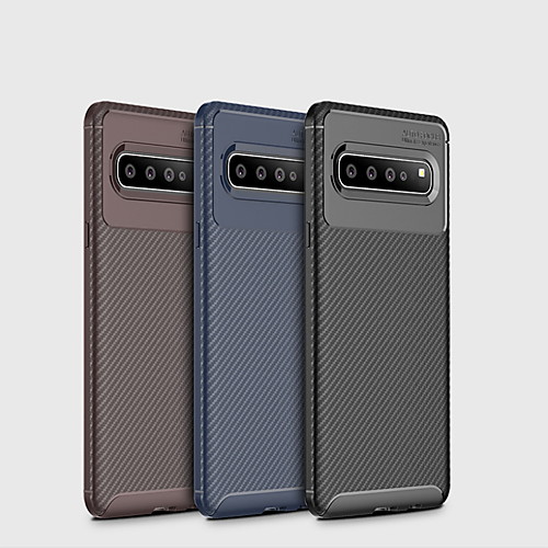 

Case For Samsung Galaxy Galaxy S10 / Galaxy S10 Plus / Galaxy S10 Lite Frosted Back Cover Solid Colored Soft Carbon Fiber