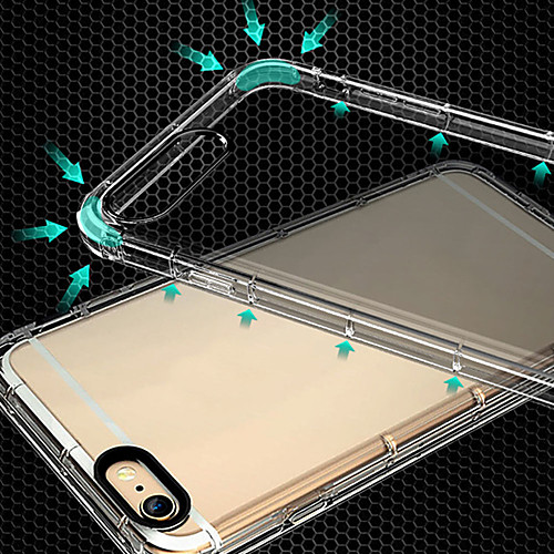 

For iPhone 7/8/7Plus/8Plus/X/6/6s/I5/5S/SE Transparent TPU Shockproof Full Protection Back Case Cove