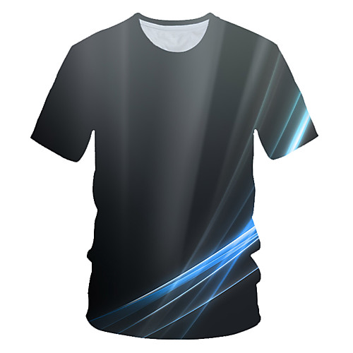 

Men's T shirt Graphic Abstract Print Short Sleeve Daily Wear Tops Streetwear Exaggerated Gray