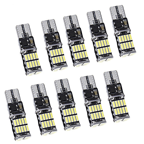 

10pcs Canbus W5W T10 LED 4014 26SMD 168 T10 LED Bulbs For Car Parking Position LightsInterior Dome Lights12V White