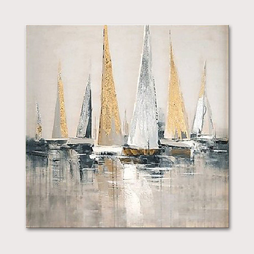 

Oil Painting Hand Painted Square Landscape Abstract Landscape Modern Rolled Canvas (No Frame)