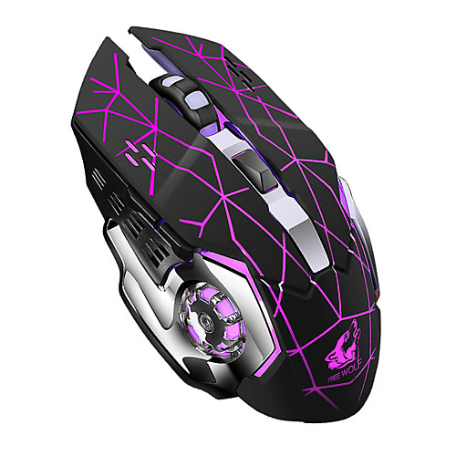 

rechargeable wireless silent led backlit gaming mouse usb optical mouse for pc