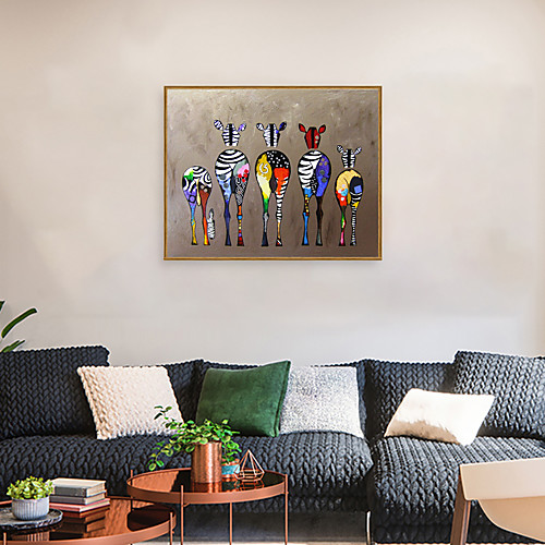 

Nursery Wall Art Canvas Prints Painting Artwork Picture Animal Zebra Home Decoration Décor Stretched Frame Ready to Hang