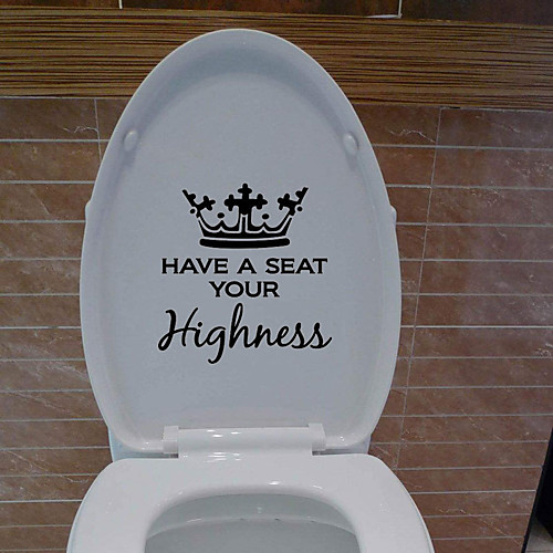 

Creative Toilet Wall Stickers - Words &amp Quotes Wall Stickers Characters Study Room / Office / Dining Room / Kitchen 1919cm