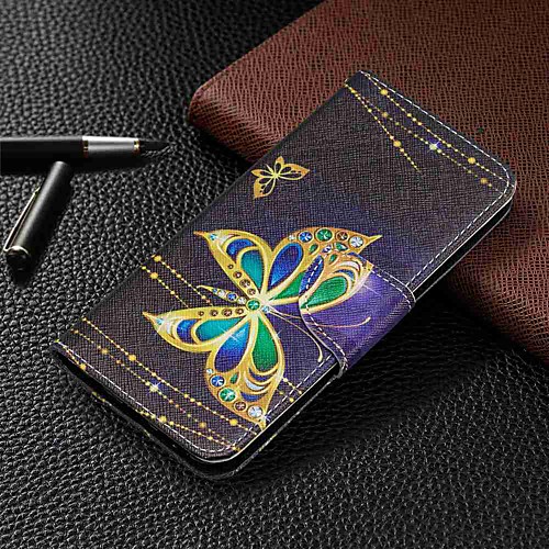 

Case For Samsung Galaxy Galaxy A7(2018) / Galaxy A10(2019) / Galaxy A30(2019) Wallet / Card Holder / with Stand Full Body Cases Butterfly Hard PU Leather