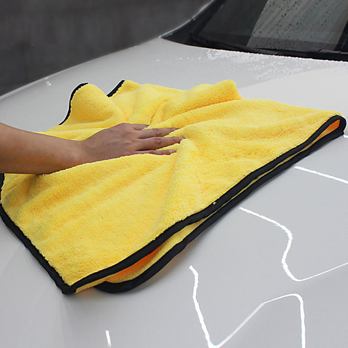 

1pc Fiber Microfiber Towel Soft Yellow 9256 cm