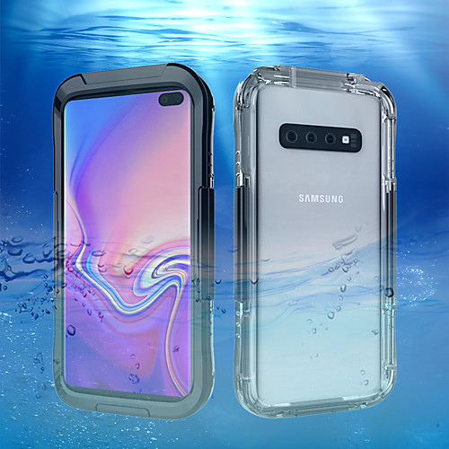 

Case For Samsung Galaxy Galaxy S10 / Galaxy S10 Plus / Galaxy S10 E Water Resistant Back Cover Solid Colored Hard Plastic