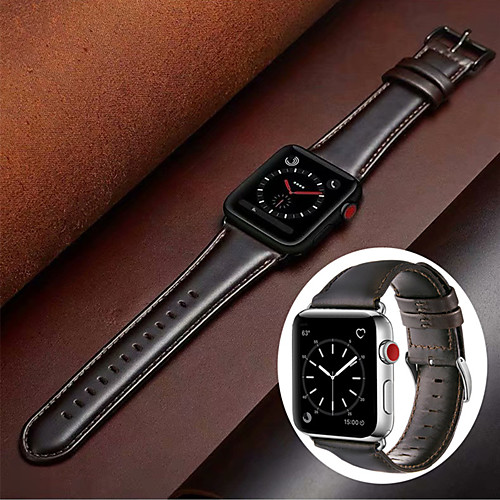 

Genuine Leather Wrist Strap Watch band For Apple Watch Series 1/2/3/4 38mm 40mm 42mm 44mm