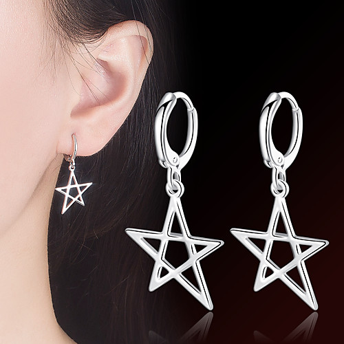

Women's Drop Earrings Star Simple Fashion Silver Earrings Jewelry Silver For Daily Festival 1 Pair