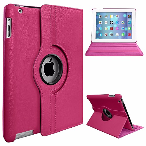 

Case For Apple iPad Air 360° Rotation / Dustproof / with Stand Full Body Cases Solid Colored Hard PU Leather / PC for iPad Air