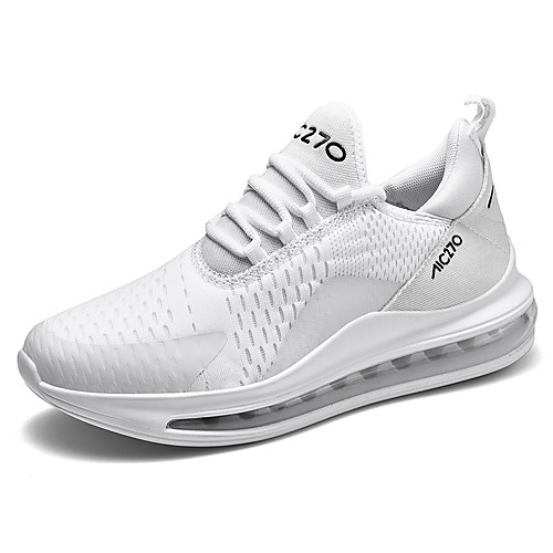 

Men's Trainers Athletic Shoes Comfort Shoes Sporty Daily Walking Shoes Elastic Fabric Tissage Volant Breathable Black and White Black / Red White / Blue Spring & Summer