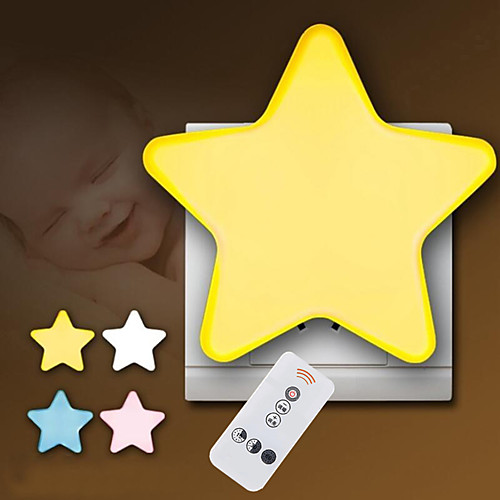 

1 set Led Night Light Remote Control Dimming Time Switch Star Light 3 Modes 86-220 V