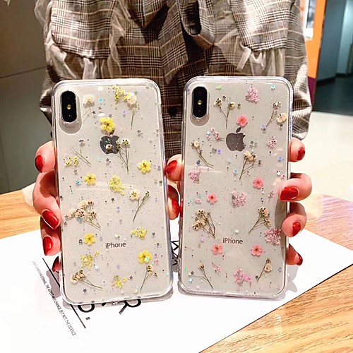

Floral Case for Apple iPhone 12 Pro Max 11 Pro Max Translucent TPU Mobile Phone Case Shockproof Clear Back Cover for iPhone X/XS XR XS Max 7 Plus/8 Plus SE2020