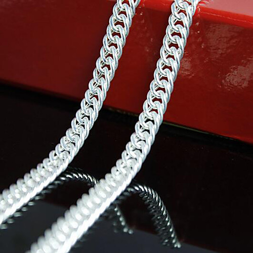 

Men's Chain Necklace Chains Braided Mariner Chain Fashion Classic Copper Silver Plated Silver 56 cm Necklace Jewelry 1pc For Daily Work