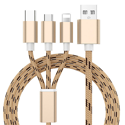 

3 In 1 USB Charger Cable for iPhone X 8 7 6 5 Micro USB Type C Cable