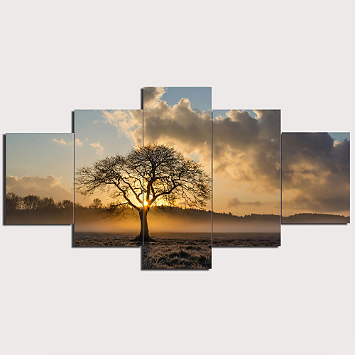

5 Panel Wall Art Canvas Prints Painting Artwork Picture Landscape Tree Home Decoration Décor Stretched Frame Ready to Hang