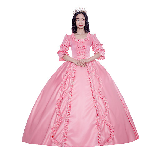 

Princess Maria Antonietta Floral Style Rococo Victorian Renaissance Vacation Dress Dress Party Costume Masquerade Prom Dress Women's Costume Pink Vintage Cosplay Christmas Halloween Party / Evening