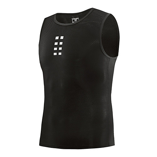 

WOSAWE Men's Sleeveless Cycling Vest Summer Black Solid Color Bike Jersey Quick Dry Breathable Reflective Strips Back Pocket Sweat wicking Sports Solid Color Mountain Bike MTB Road Bike Cycling