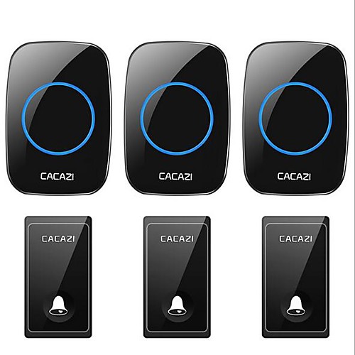 

Self-powered doorbell wireless home doorbell Three-to-three battery-free waterproof learning code doorbell