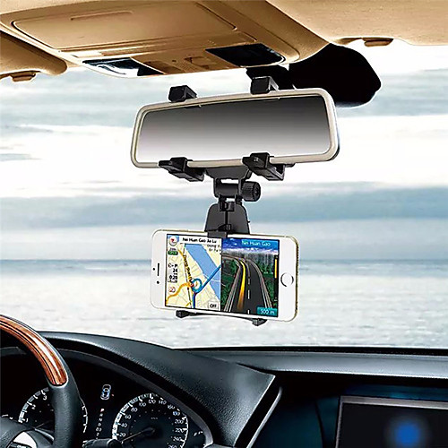 

Car Rearview Mirror Mount Phone Holder 360 Degree Adjustable Cell Phone Holder