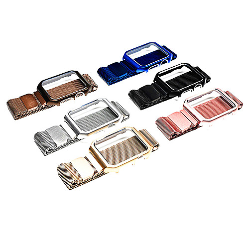 

For apple strap 1/2/3/4 generation watch stainless steel metal box milanese magnetic suction band 38/40/42/44 mm