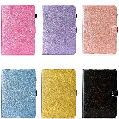 

Case For Samsung Galaxy Samsung Tab A 10.1(2019)T510 Card Holder / Shockproof / with Stand Full Body Cases Solid Colored / Glitter Shine Hard PU Leather