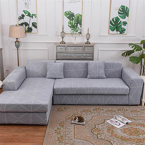 

Sofa Cover Stretch Cheap Couch Cover 1 Piece Soft Durable Slipcovers Spandex Jacquard Fabric Washable Furniture Protector Armchair Loveseat L-shape