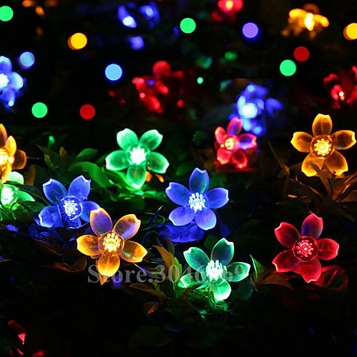 

10m 100 LEDs Cherry Blossom String Lights Batteries Powered Christmas Festival Indoor Decoration Outdoor Courtyard Wedding Lighting Decorative