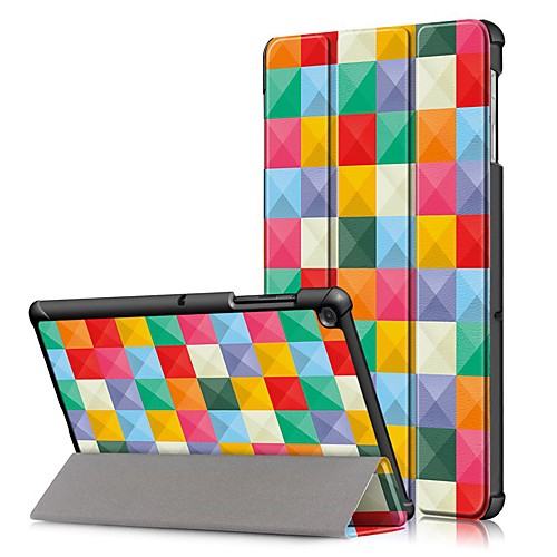 

Case For Samsung Galaxy Samsung Tab S5e T720 10.5 / Samsung Tab A 10.1(2019)T510 Shockproof / Flip / Origami Full Body Cases Geometric Pattern Hard PU Leather