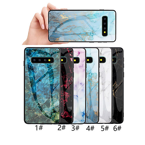 

Case For Samsung Galaxy S9 / S9 Plus / S8 Plus Pattern Back Cover Marble Hard Tempered Glass