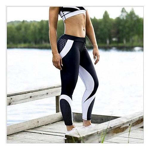 

Women's Dailywear Basic Legging - Print, Print High Waist White Black M L XL / Slim