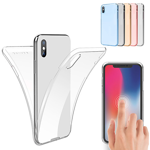 

Case For iPhone XS Max XS 360 Full Body TPU Case For iPhone XR 8 Plus 8 7 Plus 7 6 Plus 6