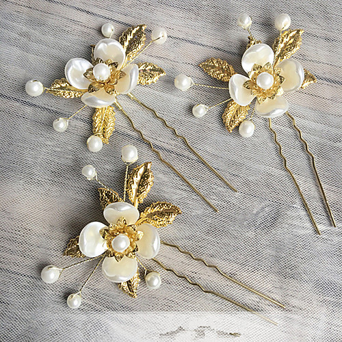 

Women's Elegant Cute Imitation Pearl Alloy Daily Wedding Party - Floral
