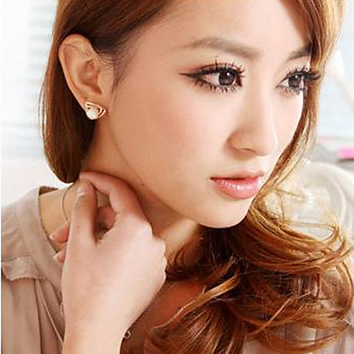 

Women's Stud Earrings Hollow Out Stylish Simple Imitation Pearl Earrings Jewelry Gold For Daily Work 1 Pair