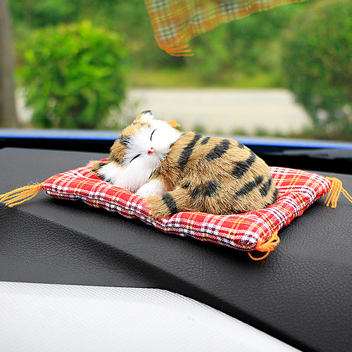 

Car Ornaments Cute Simulation Sleeping Cats Decoration Automobiles Lovely Plush Kittens Doll Toy