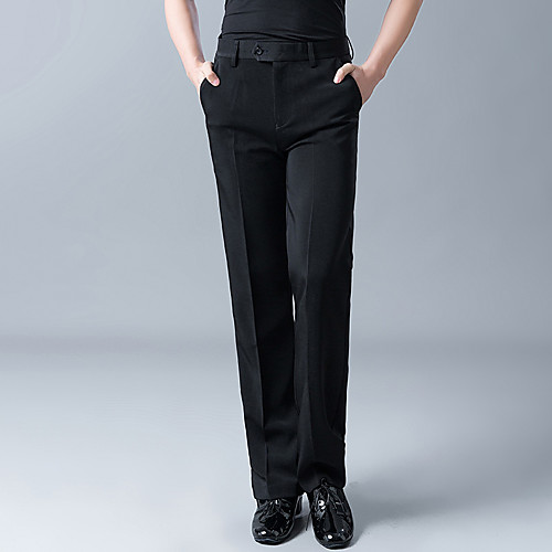 

Latin Dance Pants Ruching Men's Training Performance High POLY Cotton