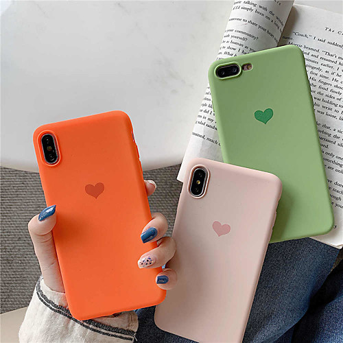 

Case For Apple iPhone XR / iPhone XS Max Pattern / Frosted Back Cover Heart Soft TPU for iPhone 6 6 Plus 6s 6s plus 7 8 7 plus 8 plus X XS