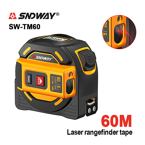 

SNDWAY new Laser distance meter Tape rangefinder multi function Self-Locking Hand Tool Device SW-TM60