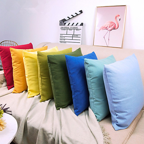 

Set of 1 Linen Pillow Cover, Solid Colored Contemporary Classic Fashion Throw Pillow