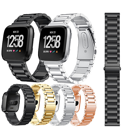 

Watch Band for Fitbit Versa / Fitbit Versa Lite Fitbit Sport Band Metal / Stainless Steel Wrist Strap