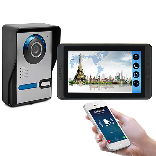 

618FA117 inch capacitive touch screen video camera wired video doorbell wifi / 3G / 4G remote call unlock storage visual intercom one to one