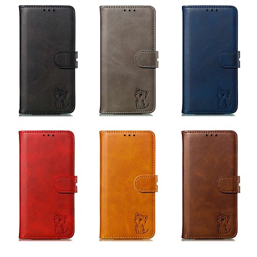 

Case For Samsung Galaxy Note 9 Wallet / Card Holder / Shockproof Full Body Cases Solid Colored / Cat Hard PU Leather