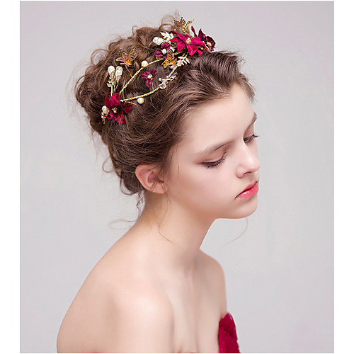 

Women's Fashion Cute Princess Imitation Pearl Rhinestone Alloy Solid Colored