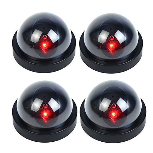 

1 Pc/4 Pcs RED LED Lights Flashing Fake Dummy Dome Security Camera