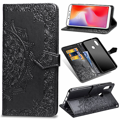 

Case For Xiaomi Xiaomi Mi Play / Xiaomi Mi Max 3 / Xiaomi Mi 8 Lite Wallet / Card Holder / Flip Full Body Cases Flower Hard PU Leather / TPU